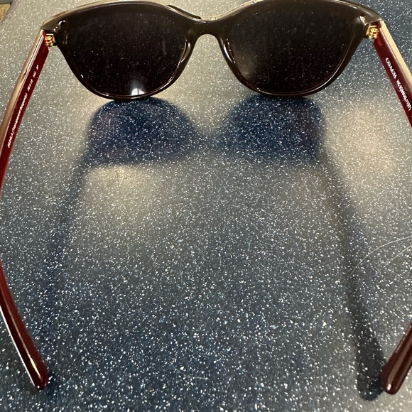Coach Transparent Burgundy Pillow Full Rim Sunglasses
